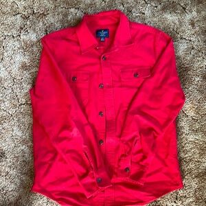 American Eagle red button up. Size L mens